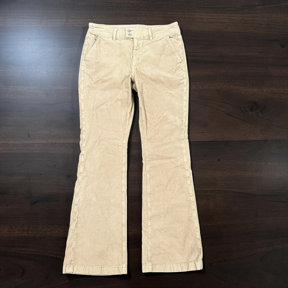 American Eagle Tan Corduroy Kick Boot Flare Pants Size 14 Long Y2K Boho Indie